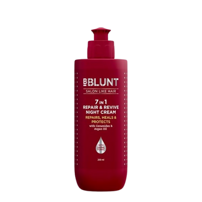 BBlunt 7 in 1 Repair & Revive Night Cream to Heal & Protect Hair Overnight - Limited Time Offer