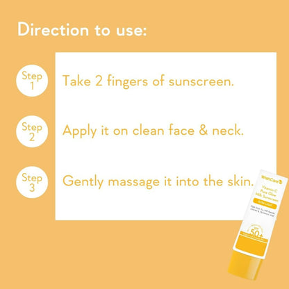 Wishcare Vitmain C Pure Glow Milk Sunscreen SPF 50 - Drmedicart