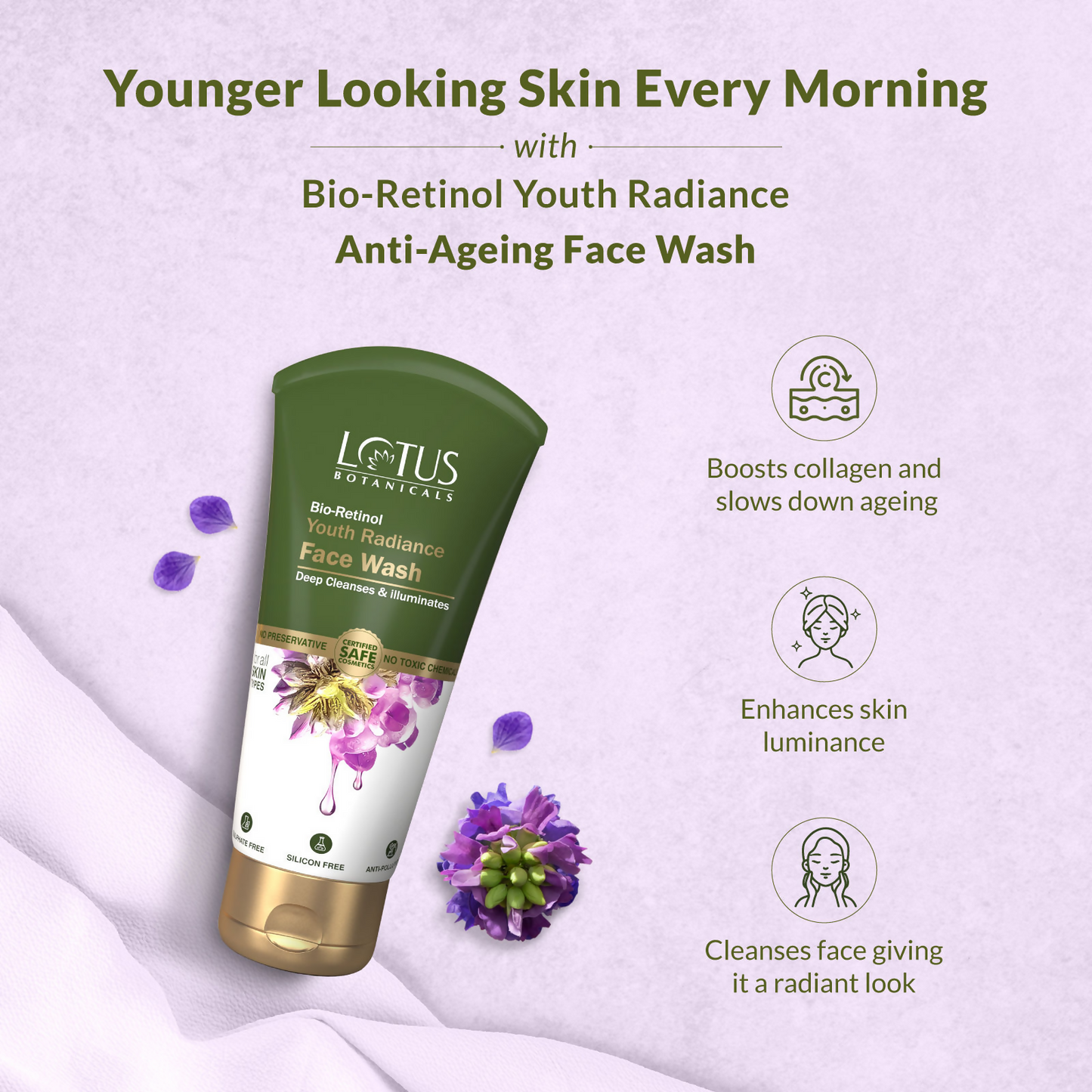Lotus Botanicals Bio-retinol Youth Radiance Face Wash