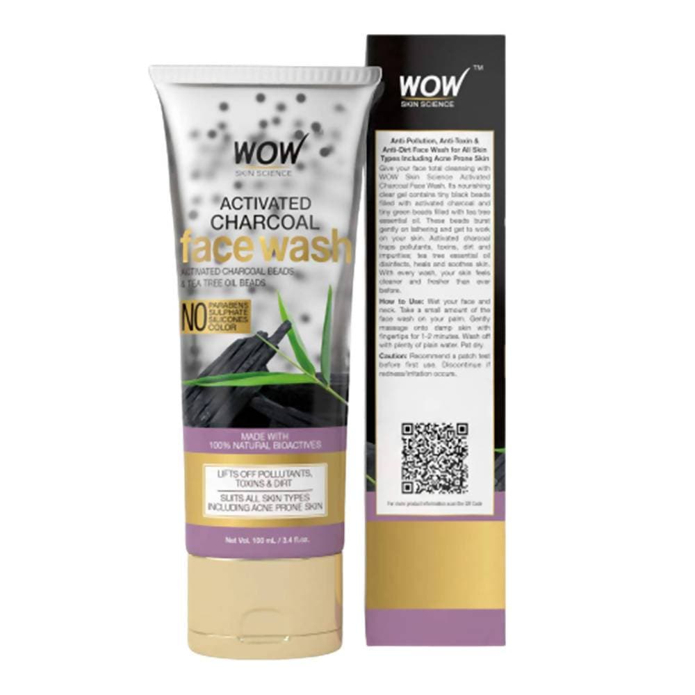 Wow Skin Science Activated Charcoal Face Wash - Drmedicart