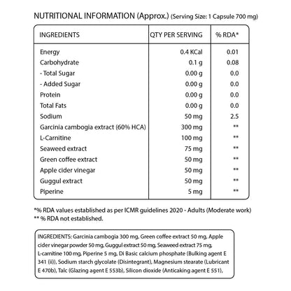 Pure Nutrition Garcinia Cambogia with Green Coffee & Seaweed Extract Capsules