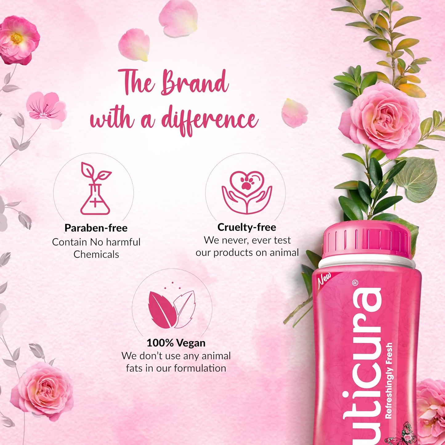 Cuticura Rose Fresh Talcum Powder