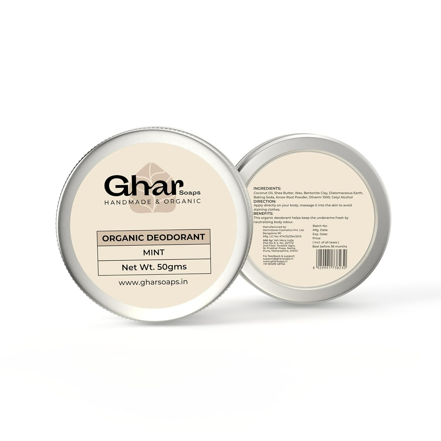 Ghar Soaps Organic Deodorant For Women And Men