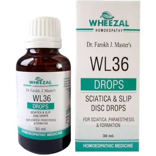 Buy Wheezal Homeopathy WL-36 Sciatica & Slip Disc Drops from DrMediCart, Ship from India to USA