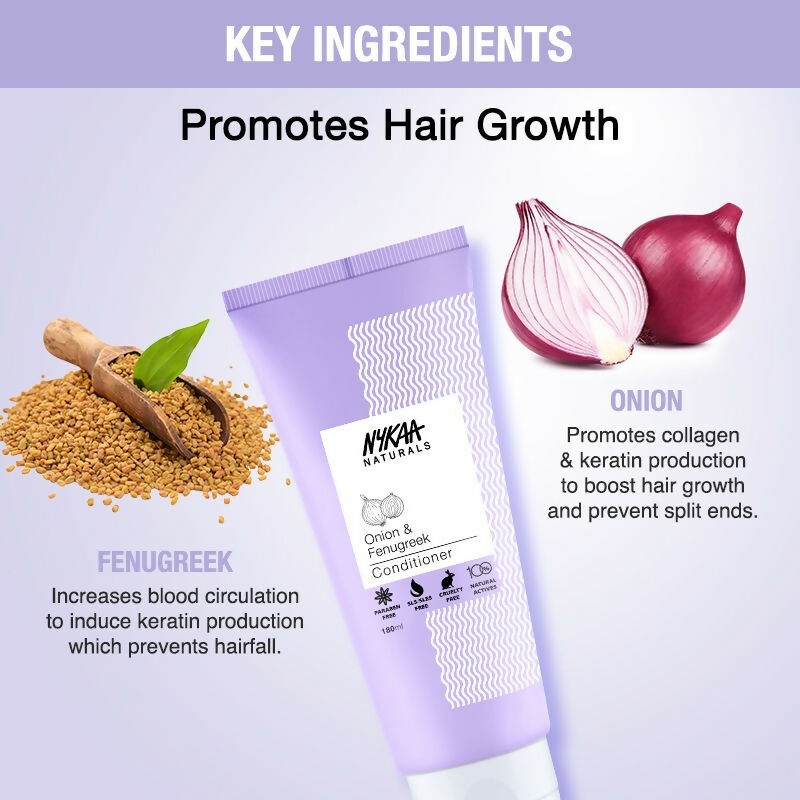 Nykaa Naturals Anti-Hair Fall -Free Conditioner With Onion & Fenugreek - Drmedicart