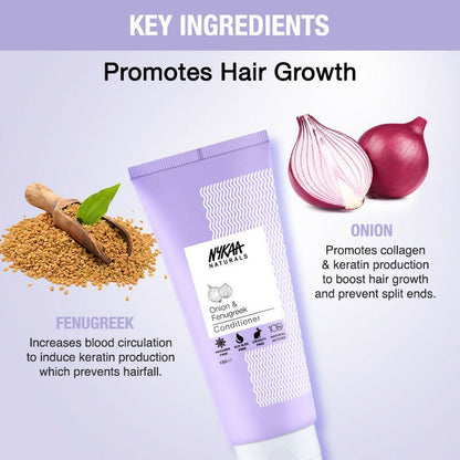Nykaa Naturals Anti-Hair Fall -Free Conditioner With Onion & Fenugreek - Drmedicart
