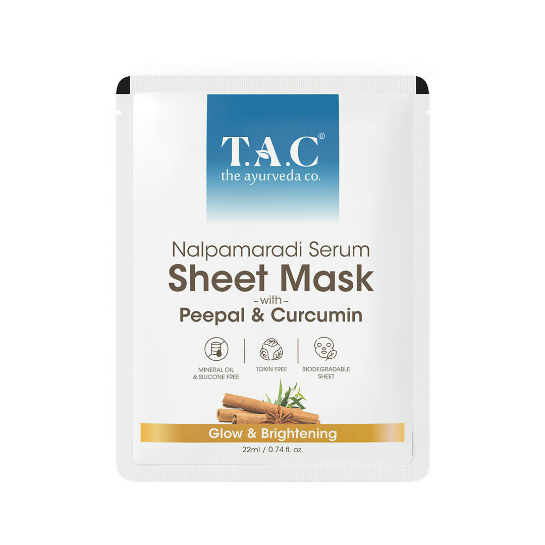 TAC - The Ayurveda Co. Nalpamaradi Serum Sheet Mask | with Aloe Vera & Sandalwood - DrMediCart