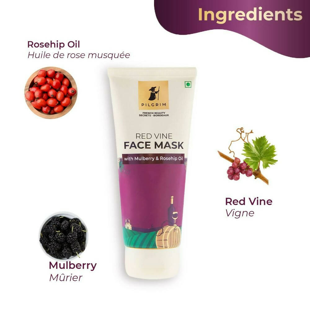 Pilgrim Red Vine Face Mask