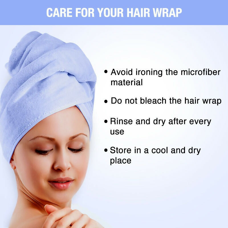 Nykaa Naturals Microfiber Hair Wrap for Frizz Free & Shiny Hair - Blue