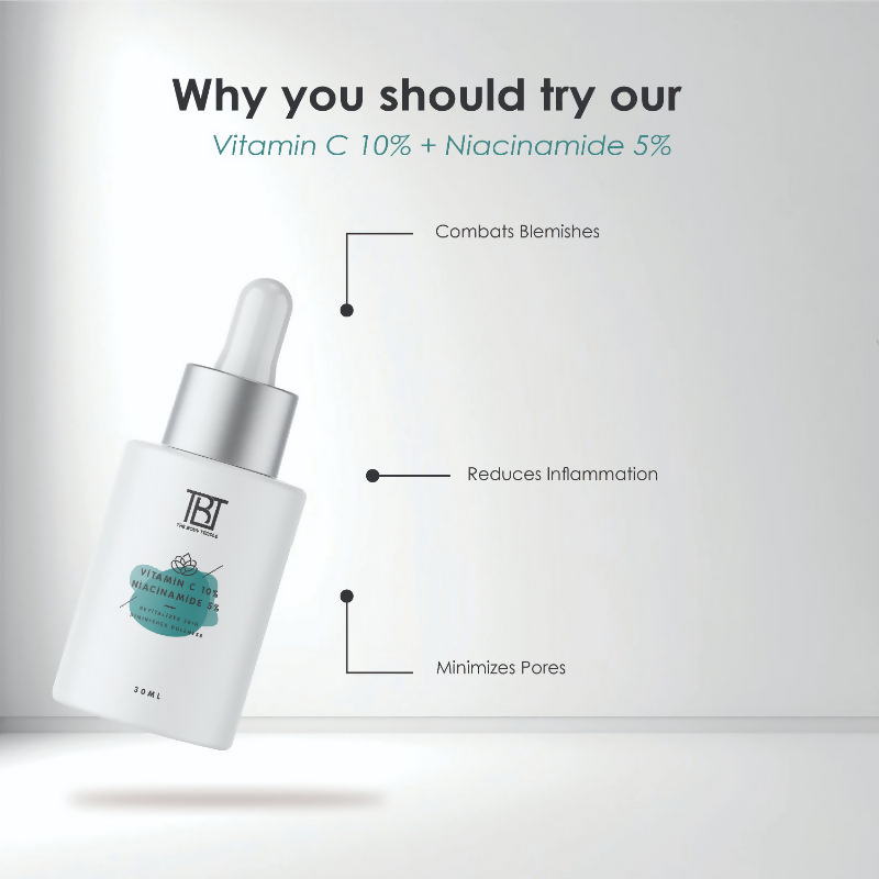 The Body Temple Vitamin C 10% + Niacinamide 5% Face Serum