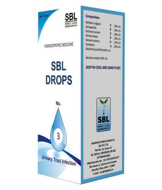 Buy SBL Homeopathy Drops No. 3 from DrMediCart, Ship from India to USA