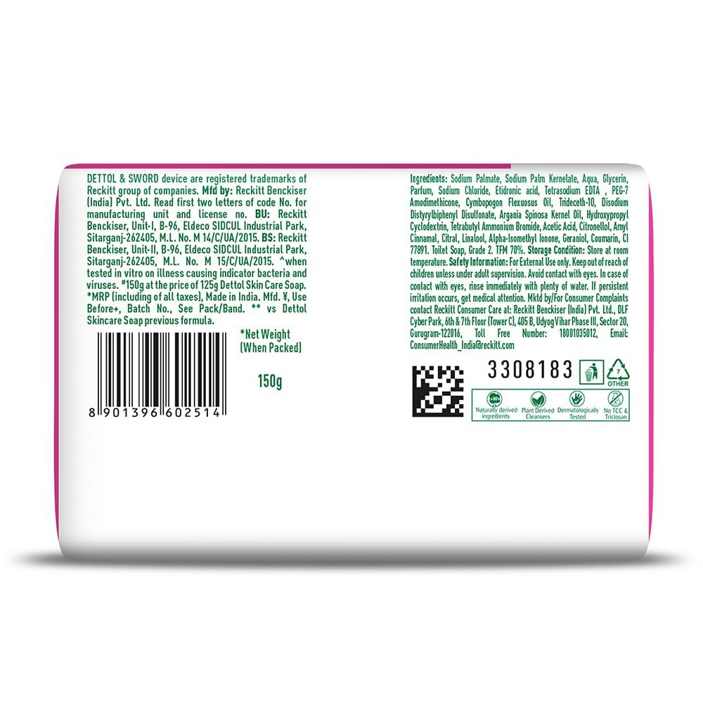 Dettol Skincare Moisturizing Beauty Bathing Soap Bar With Argan Oil