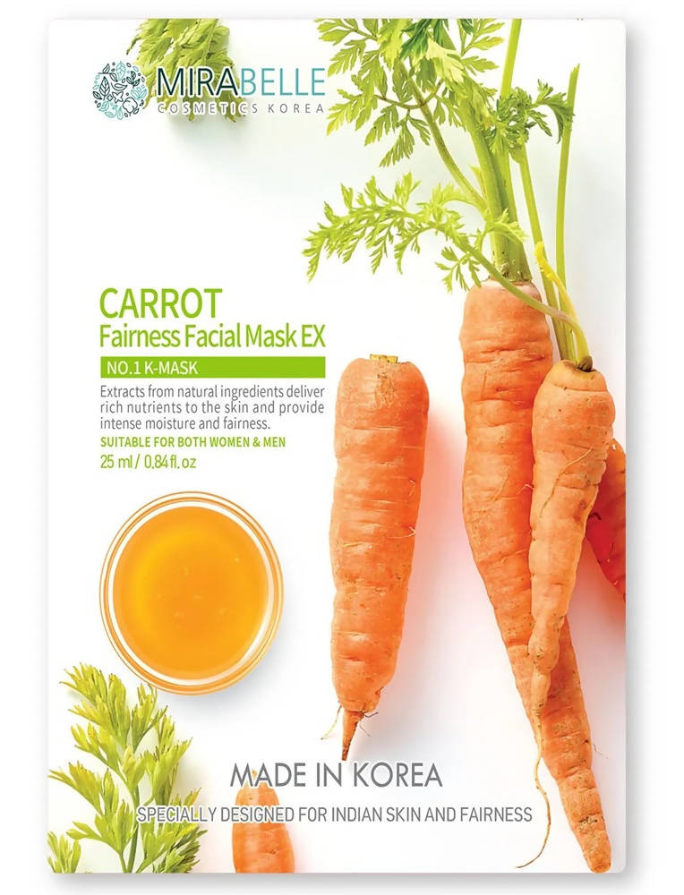 Mirabelle Korea Carrot Fairness Facial Sheet Mask EX