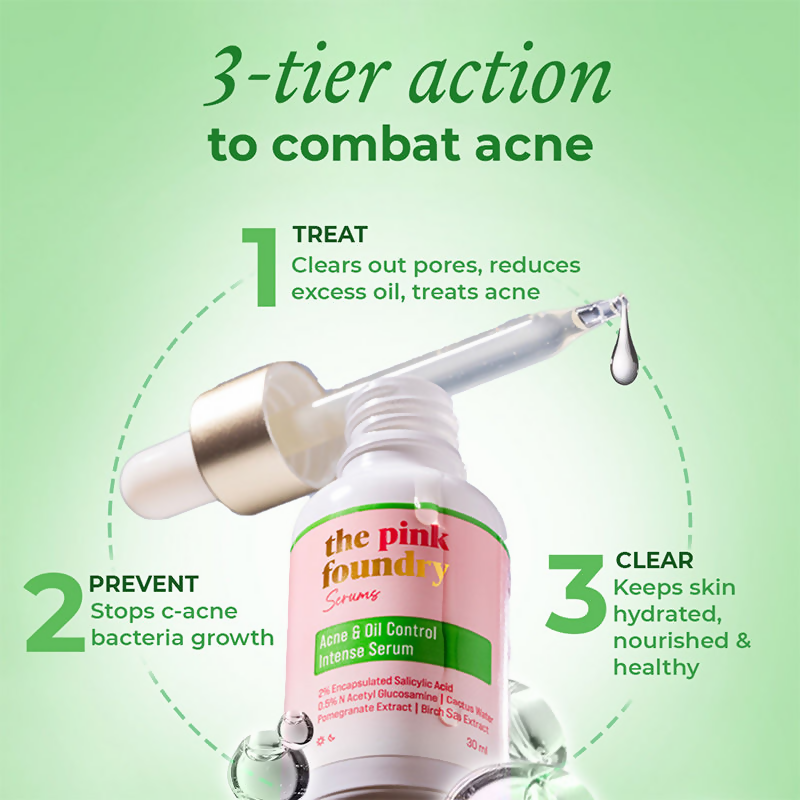 The Pink Foundry Acne & Oil Control Intense Face Serum with 2% Salicylic Acid