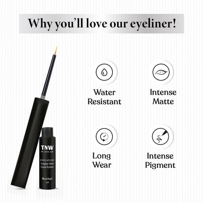 The Natural Wash Eyecatchy Longstay Matte Liquid Eyeliner - Black Pearl
