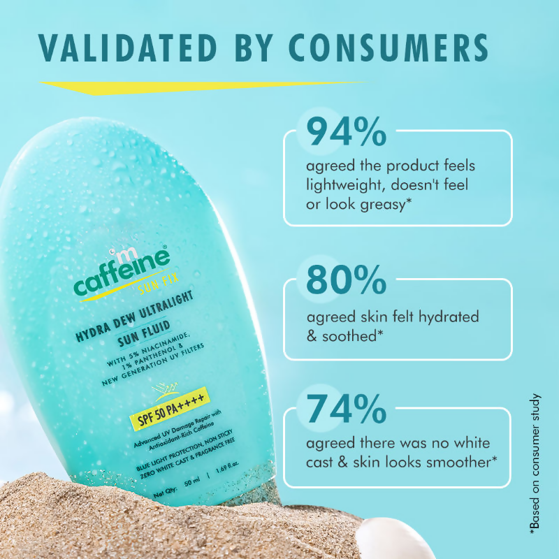 mCaffeine SunFix Hydra Dew Ultralight SunFluid SPF 50 PA++++Sunscreen