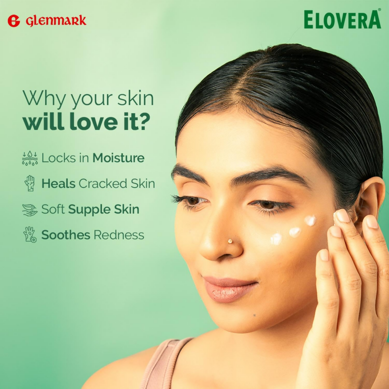 Glenmark Elovera Moisturising Cream For Dry Skin