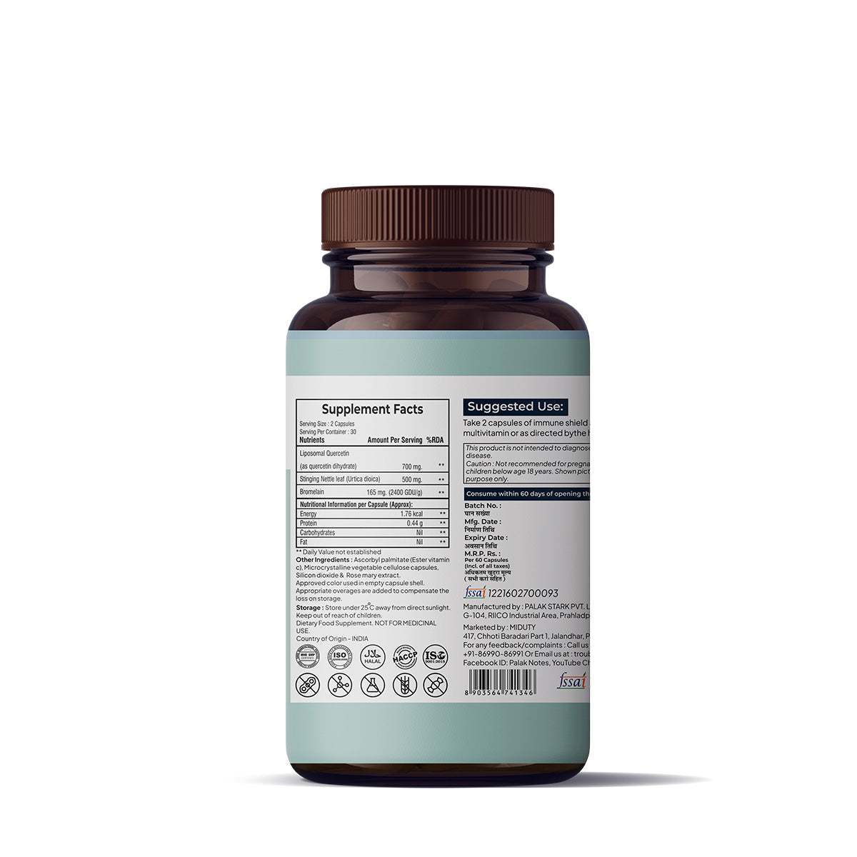 Miduty by Palak Notes Immune Shield Seasonal Allergies Capsules