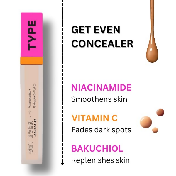 Type Beauty Get Even Concealer - Chai 30