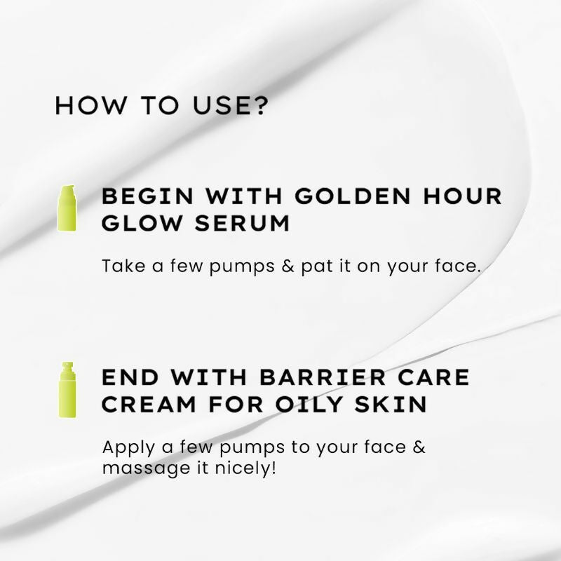 Hyphen By Kriti Sanon Daily Night Care Routine with Glow Serum & Barrier Care Cream For Oily & Combination Skin