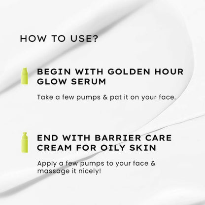 Hyphen By Kriti Sanon Daily Night Care Routine with Glow Serum & Barrier Care Cream For Oily & Combination Skin