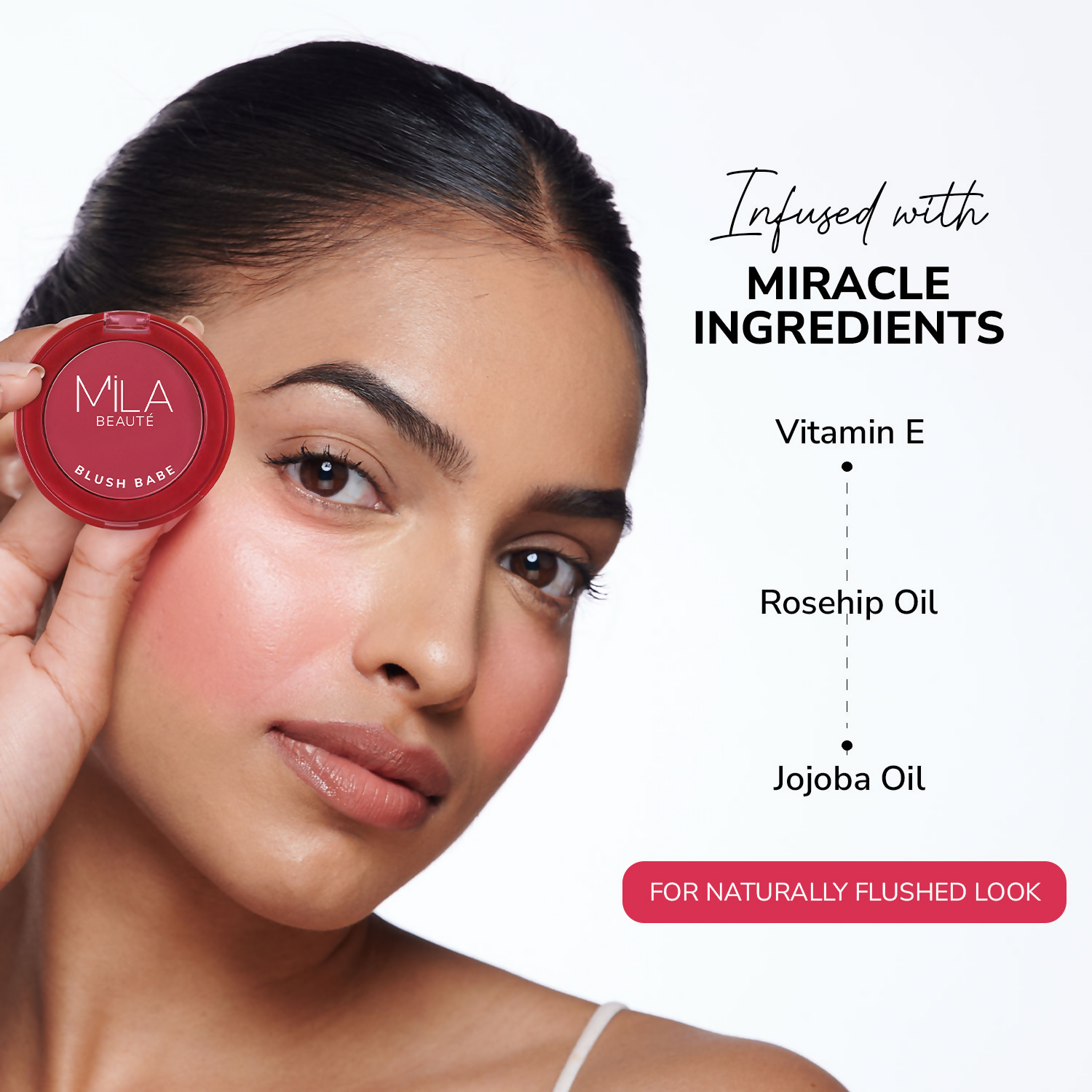 Mila Beaute Babe Blush Powder Blush - Candy Pink