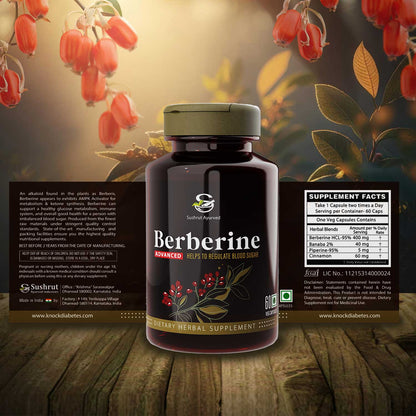 Sushrut Ayurved Good Health Berberine Veg Capsules
