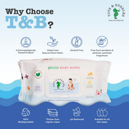 Tots & Bubbles 99% Water Baby Wet Wipes with Lid