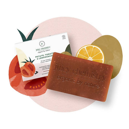 Juicy Chemistry Potato ,Tomato & Lemongrass Soap For Tan Removal