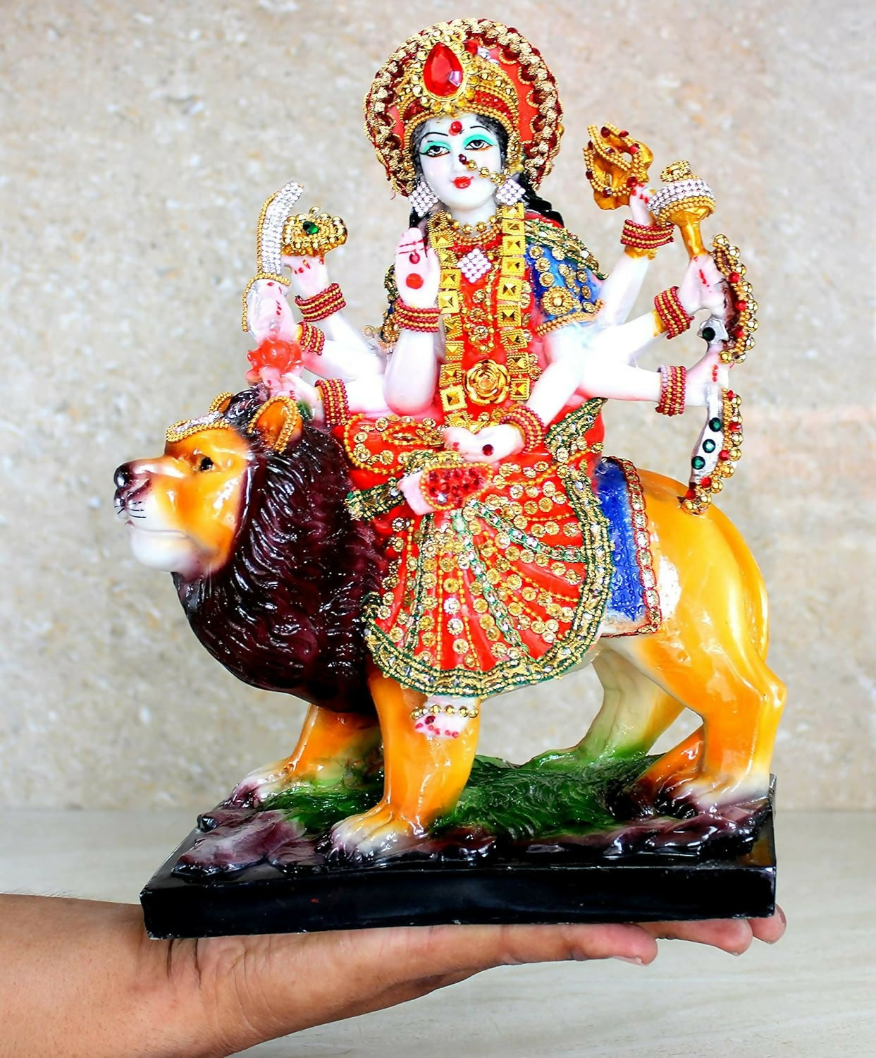 Buy Esplanade Resin Maa Durga Mata Rani Sherawali Murti Idol