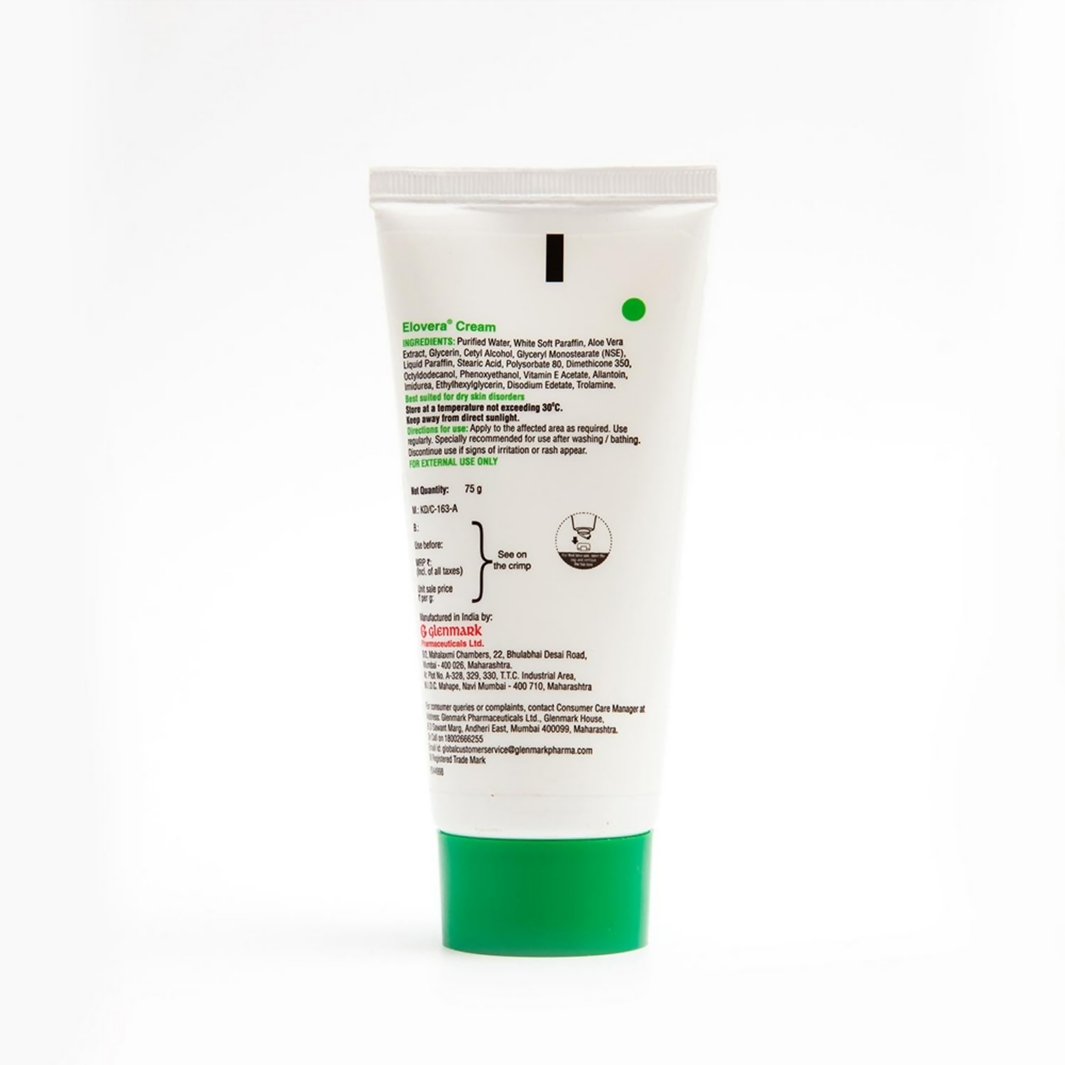 Glenmark Elovera Moisturising Cream For Dry Skin