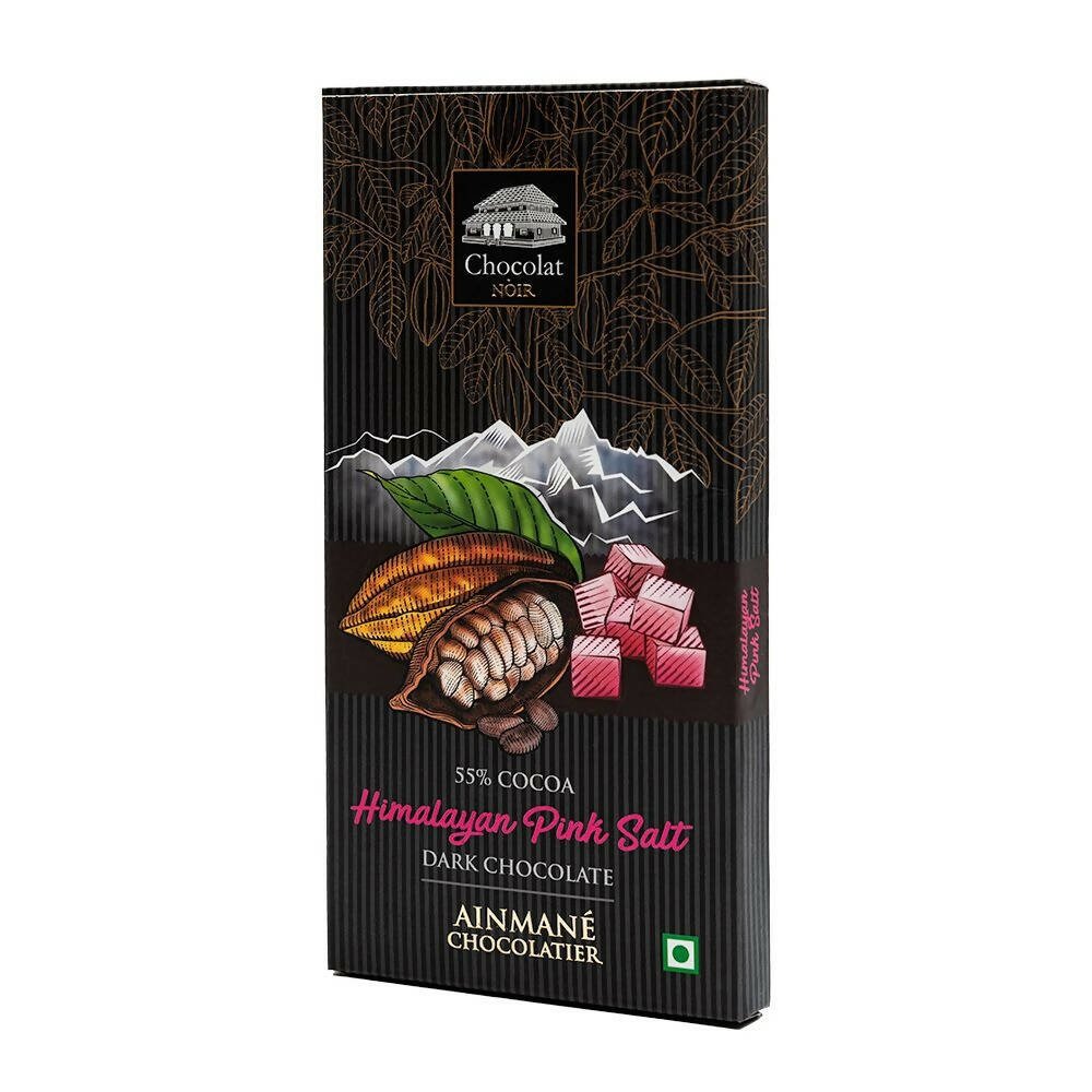 Buy Ainmane Himalayan Pink Salt Dark Chocolate 55% Cocoa from DrMediCart