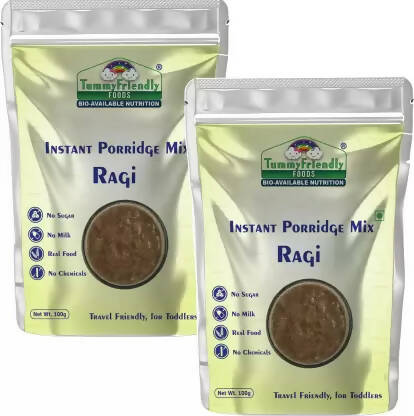 Buy TummyFriendly Foods Instant Porridge Mix Combo for Toddlers, Organic Sprouted Ragi Cereal from DrMediCart, Ship from India to USA