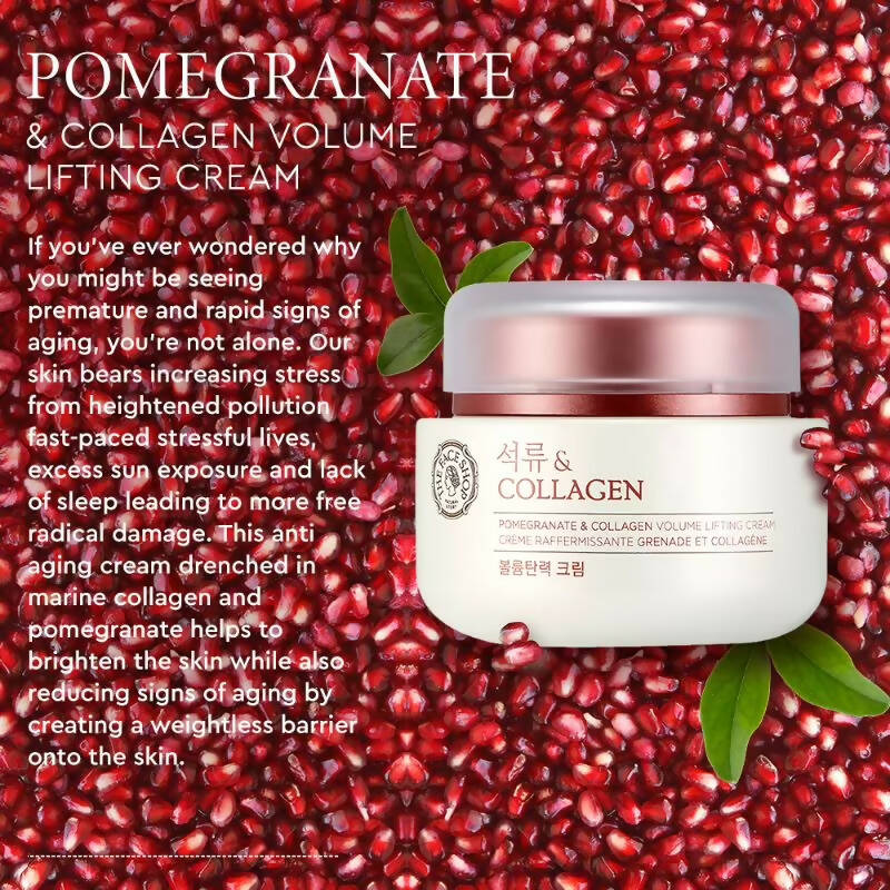 The Face Shop Pomegranate & Collagen Volume Lifting Cream - Korean Skincare