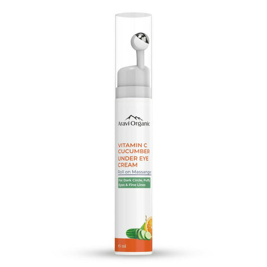 Buy Aravi Organic Vitamin C & Cucumber Under Eye Cream Gel Roll on Massager from DrMediCart, Ship from India to USA