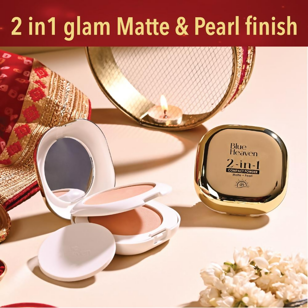 Blue Heaven 2-In-1 Matte + Pearl Compact Powder - Cream