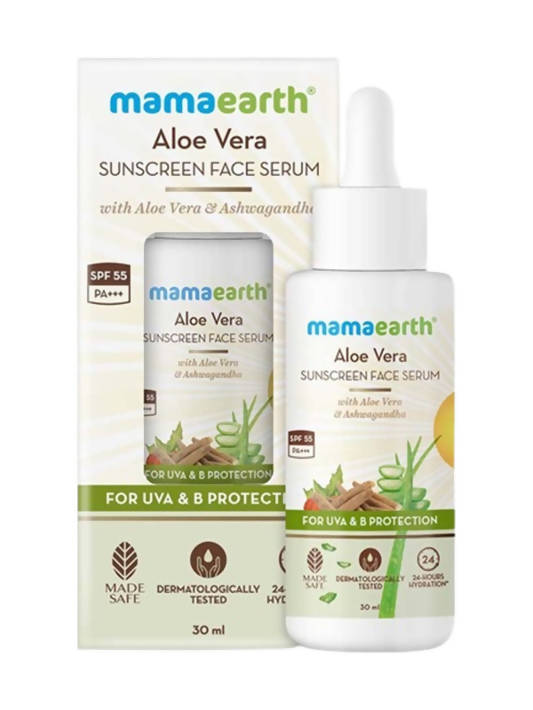 Buy Mamaearth Aloe Vera Sunscreen Face Serum For UVA & B Protection from DrMediCart, Ship from India to USA