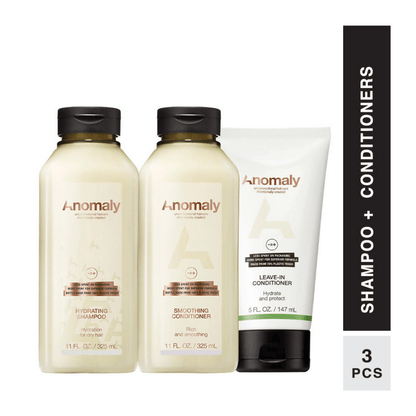 Anomaly by Priyanka Chopra Hydrating Shampoo, Smoothing Conditioner & Leave-In Conditioner Combo