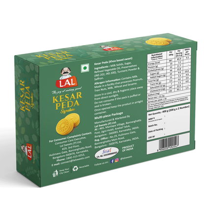 Lal Sweets Kesar Peda