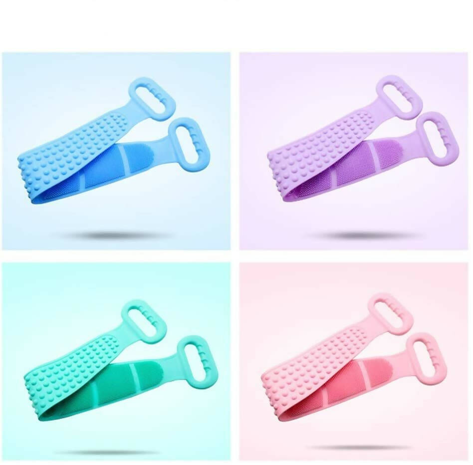 Favon Silicon Soft Cleaning Body Bath Belt Scrubber for Cleansing and Dead Skin Removal