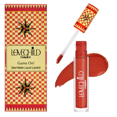 Buy LoveChild By Masaba Gupta Striker Transfer-proof Reddish Orange Liquid Lipstick from DrMediCart, Ship from India to USA