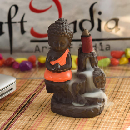 Buy eCraftIndia Meditating Monk Buddha Idol