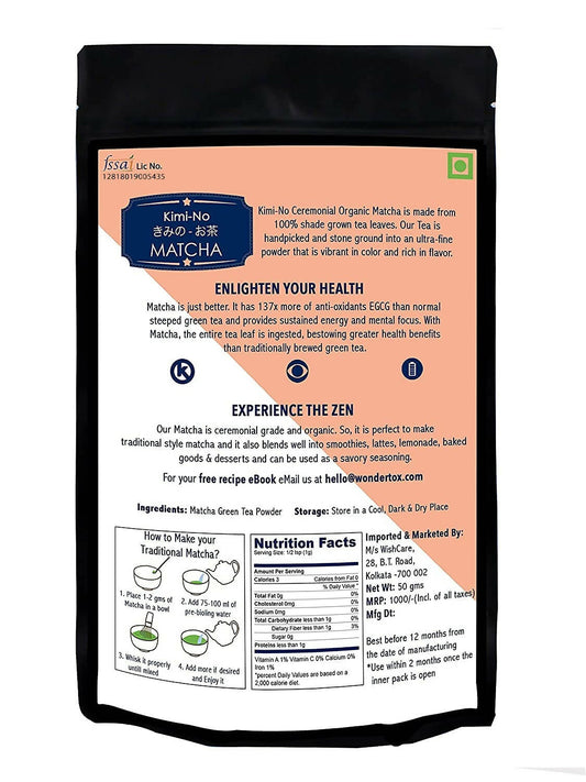 Buy Kimino Gold Ceremonial Organic Matcha Tea from DrMediCart, Ship from India to USA
