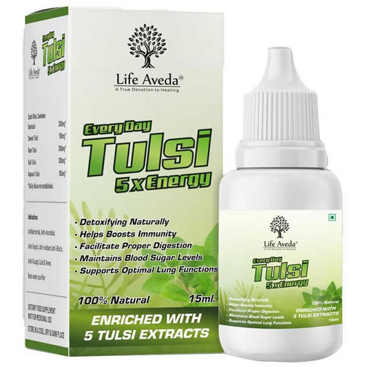 life aveda everday tulsi 5x energy drop