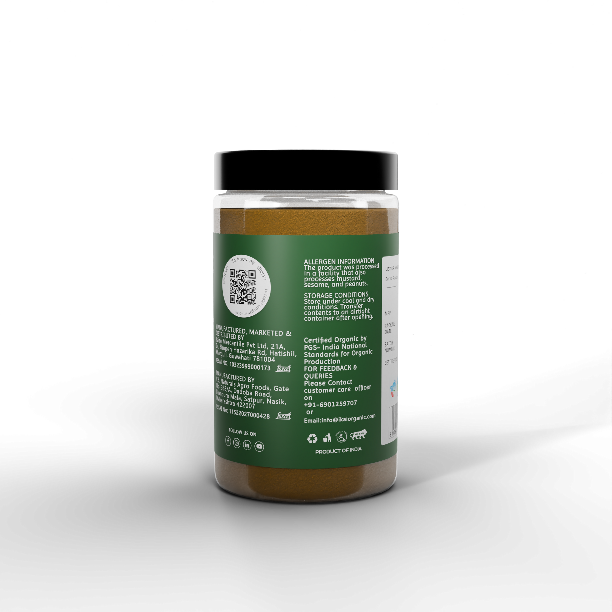 IKAI Organic Cumin Powder (Jeera Powder)