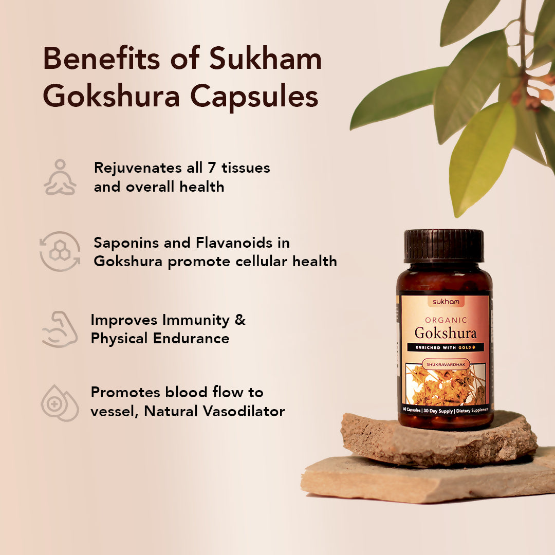 Sukham Organic Gokshura Capsules