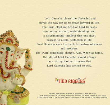 Tied Ribbons Decorative Murli Ganesh Idol