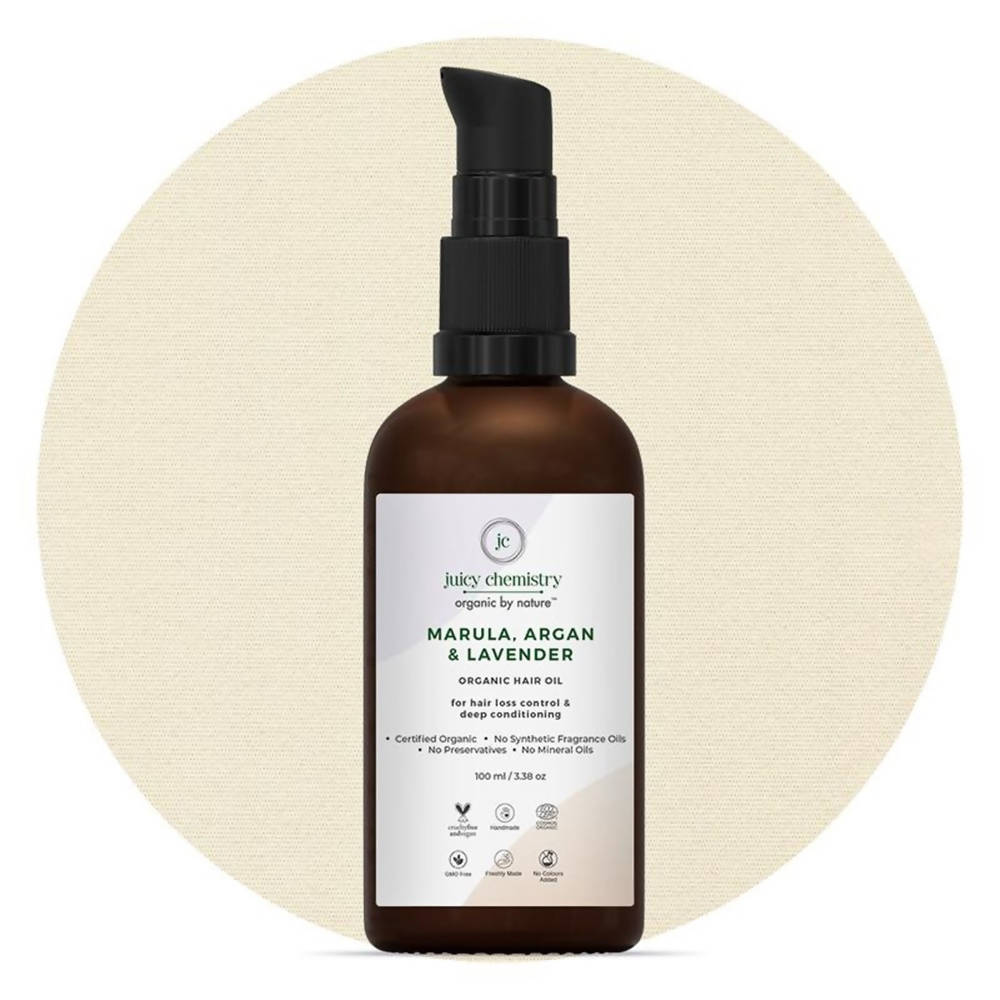 Juicy Chemistry Marula, Argan & Lavender Organic Hair Oil