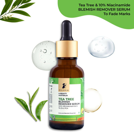 Buy Pilgrim Tea Tree & 10% Niacinamide Blemish-Remover Serum with Zinc PCA For Acne Prone Skin from DrMediCart, Ship from India to USA