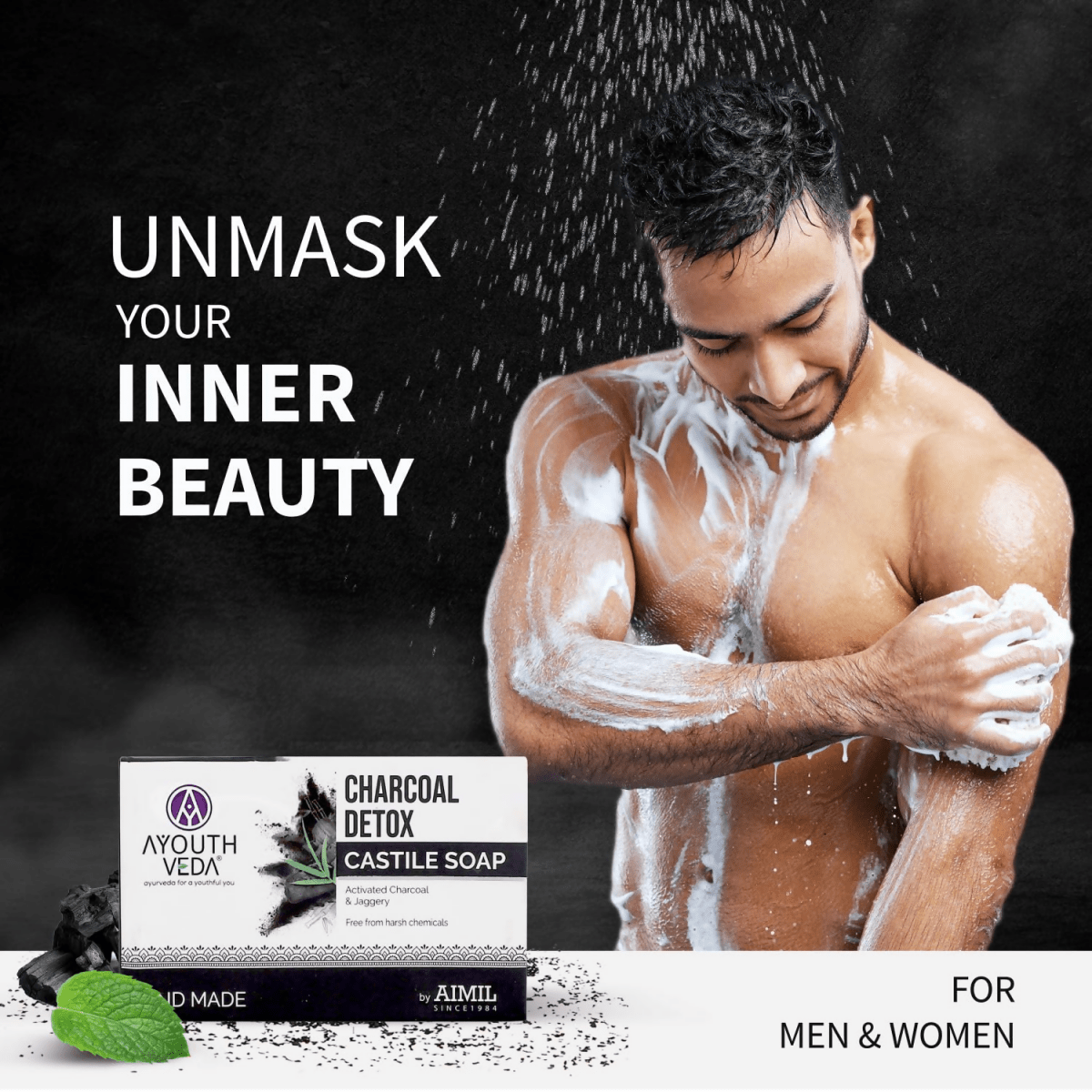 Ayouthveda Charcoal Detox Castile Soap